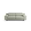 Habitat Hendricks Fabric 3 Seater Sofa-Sage Green-Black Leg