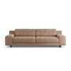 Habitat Hendricks Fabric 4 Seater Sofa - Latte - Black Leg
