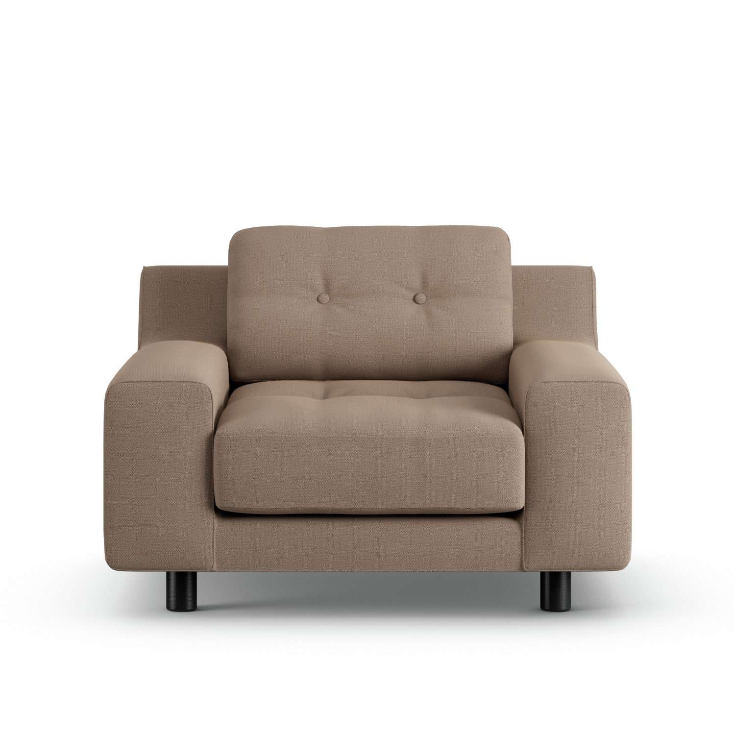 Habitat Hendricks Fabric Arm chair - Biscuit - Black Leg