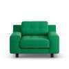 Habitat Hendricks Fabric Armchair- Emerald Green - Black Leg