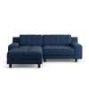 Habitat Hendricks Left Hand Corner Sofa-Navy Blue-Black Leg