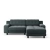 Habitat Hendricks Right Hand Corner Sofa -Charcoal-Black Leg