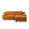 Habitat Hendricks Right Hand Corner Sofa - Orange -Black Leg