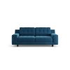 Habitat Hendricks Velvet 2 Seater Sofa - Ink Blue- Black Leg