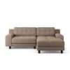 Habitat Hendricks right Hand Corner Sofa - Biscuit-Black Leg