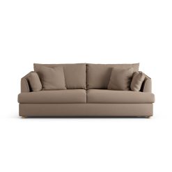 Habitat Holmfirth Fabric 3 Seater Sofa Bed - Biscuit-Ash Leg