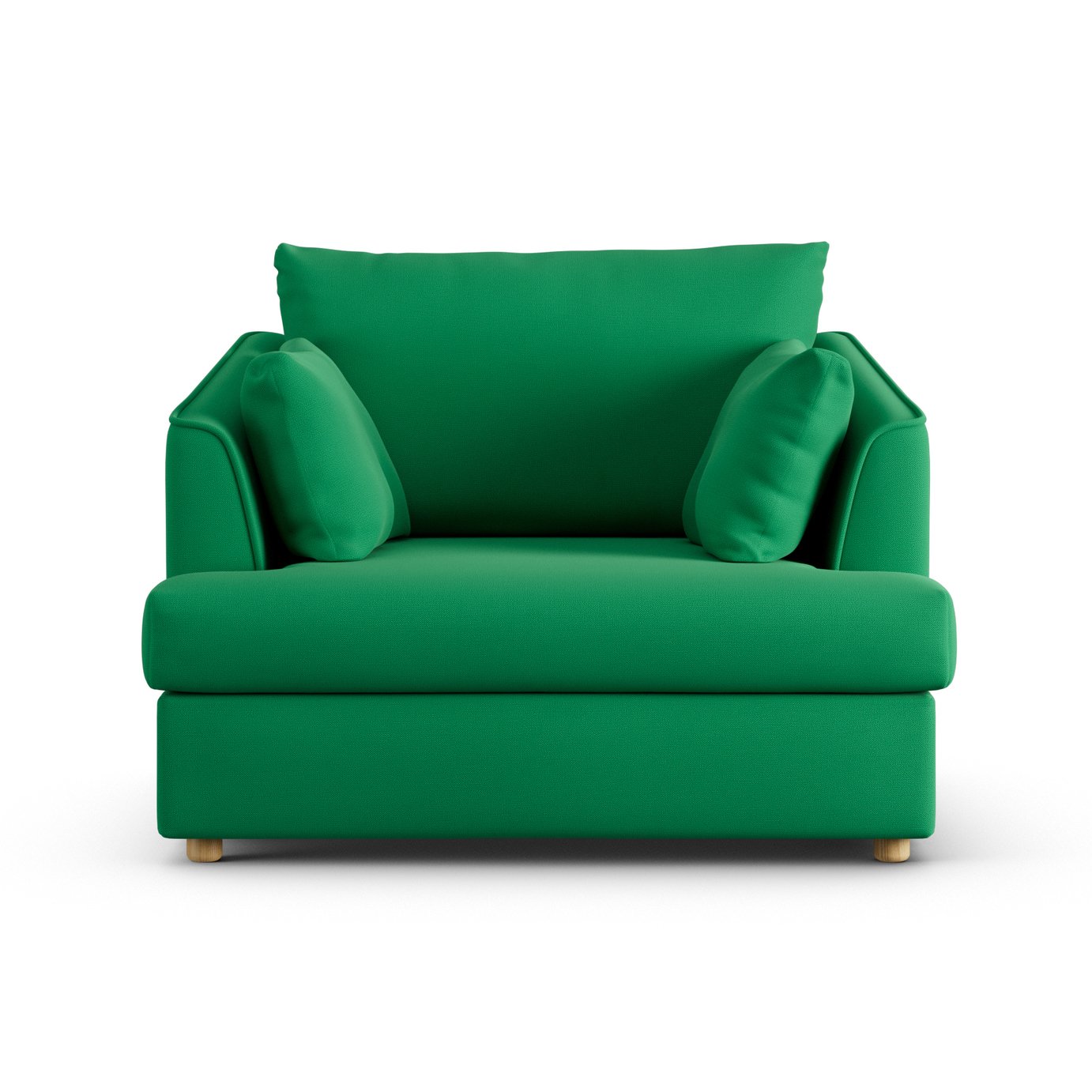 Habitat Holmfirth Fabric Cuddle Chair - Emerald Green