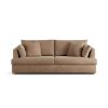 Habitat Holmfirth Velvet 3 Seater Sofa Bed - Latte -Ash Leg