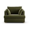 Habitat Holmfirth Velvet Cuddle Chair - Moss Green