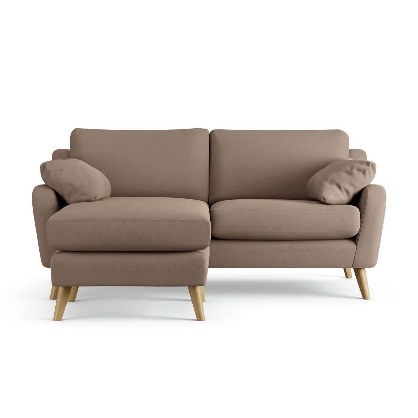 Habitat Ivor Left Hand Corner Sofa - Biscuit - Ash Leg