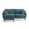 Habitat Ivor Left Hand Corner Sofa - Blue - Ash Leg