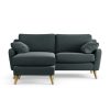 Habitat Ivor Left Hand Corner Sofa - Charcoal - Ash Leg