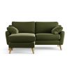 Habitat Ivor Left Hand Corner Sofa - Moss Green - Ash Leg