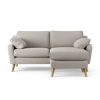 Habitat Ivor Right Hand Corner Sofa - Stone - Ash Leg