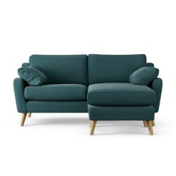 Habitat Ivor Right Hand Corner Sofa - Teal - Ash Leg