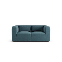 Habitat Lars Fabric 2 Seater Sofa - Blue - Ash Leg
