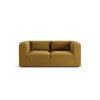 Habitat Lars Fabric 2 Seater Sofa - Gold - Ash Leg
