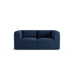 Habitat Lars Fabric 2 Seater Sofa - Navy Blue - Ash Leg