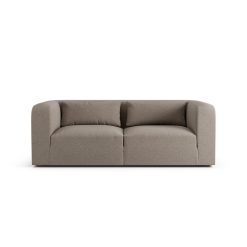 Habitat Lars Fabric 3 Seater Sofa - Mocha - Ash Leg