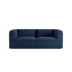 Habitat Lars Fabric 3 Seater Sofa - Navy Blue - Ash Leg