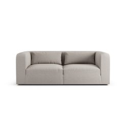 Habitat Lars Fabric 3 Seater Sofa - Stone - Ash Leg