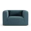 Habitat Lars Fabric Cuddle Chair - Blue