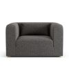 Habitat Lars Fabric Cuddle Chair - Charcoal
