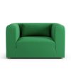Habitat Lars Fabric Cuddle Chair - Emerald Green