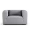 Habitat Lars Fabric Cuddle Chair - Grey