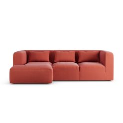 Habitat Lars Left Hand Corner Sofa - Papaya - Ash Leg
