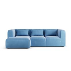 Habitat Lars Left Hand Corner Sofa - Sky Blue - Ash Leg
