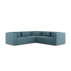 Habitat Lars Reversible Corner Sofa - Blue - Ash Leg