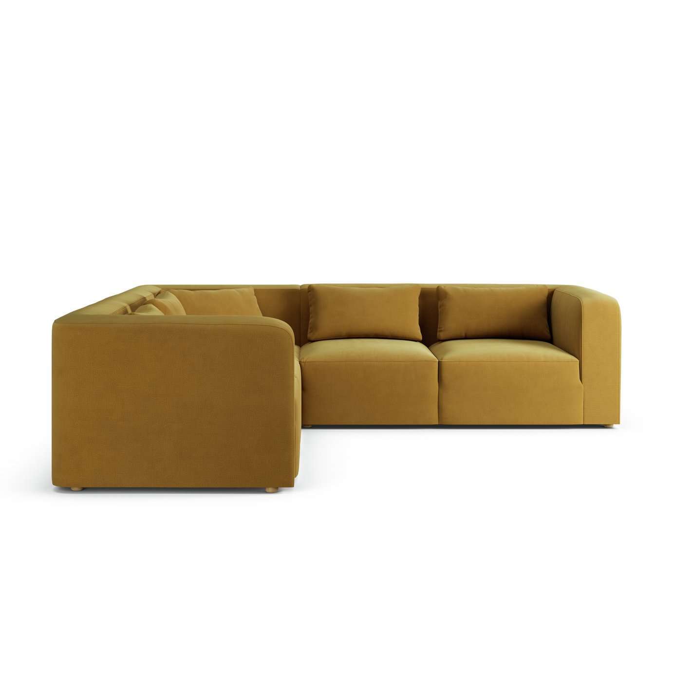 Habitat Lars Reversible Corner Sofa - Gold - Ash Leg