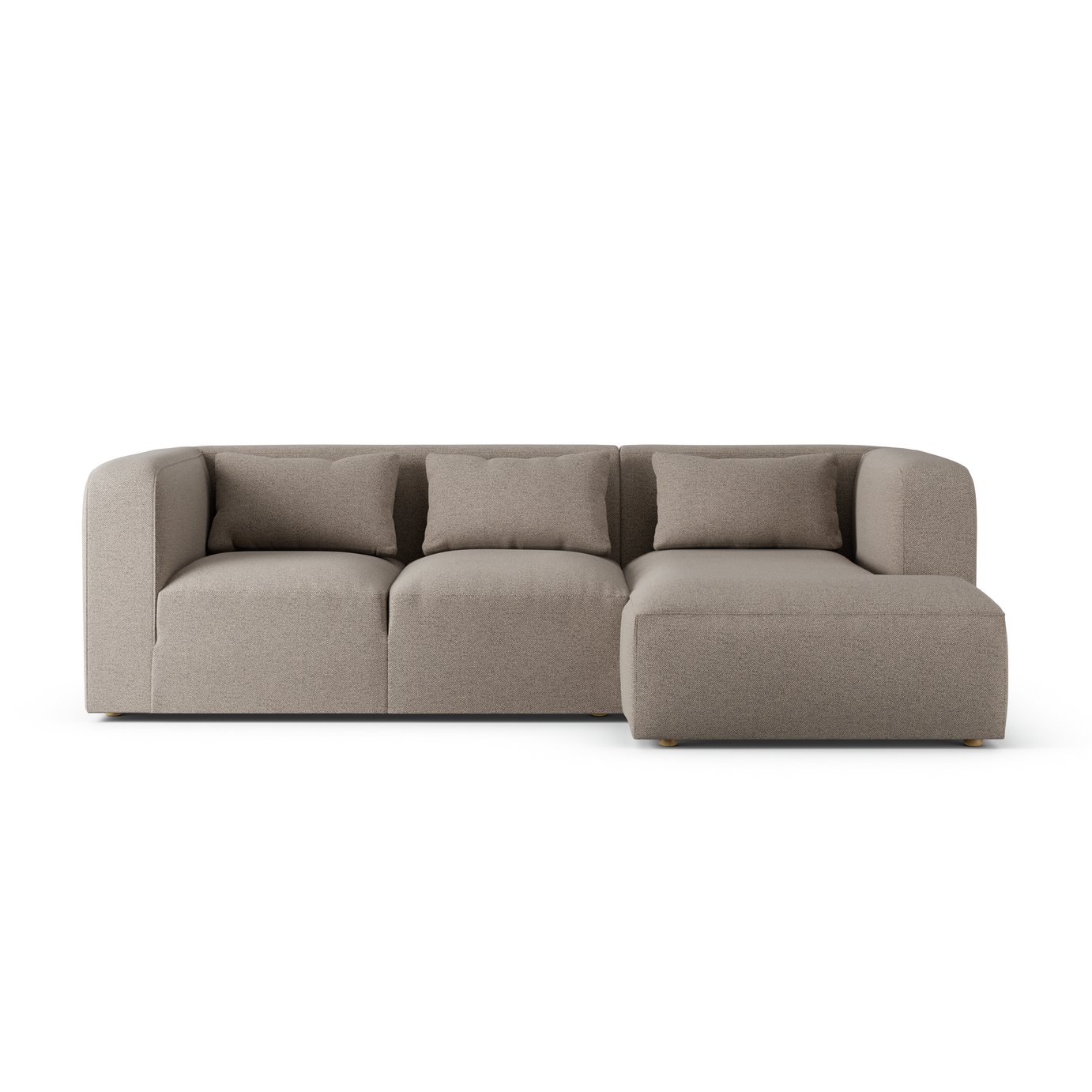 Habitat Lars Right Hand Corner Sofa - Mocha - Ash Leg