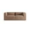 Habitat Lars Velvet 3 Seater Sofa - Latte - Ash Leg