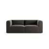 Habitat Lars Velvet 3 Seater Sofa - Slate Grey - Ash Leg