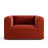 Habitat Lars Velvet Cuddle Chair - Burnt Orange