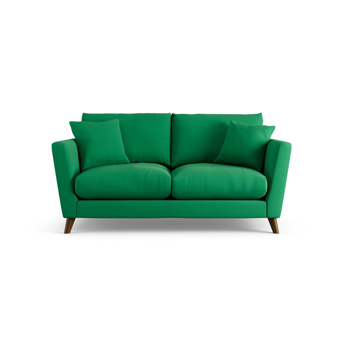Habitat Lomond Fabric 2 Seater Sofa - Green - Dark Leg