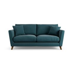 Habitat Lomond Fabric 3 Seater Sofa - Teal - Dark Leg