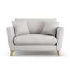 Habitat Lomond Fabric Cuddle Chair - Natural - Ash Leg