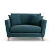 Habitat Lomond Fabric Cuddle Chair - Teal - Ash Leg