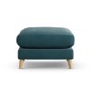 Habitat Lomond Fabric Footstool - Teal - Ash Leg