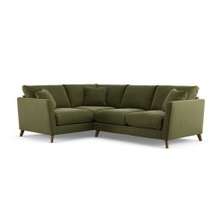 Habitat Lomond Left Hand Corner Sofa - Moss Green - Dark Leg