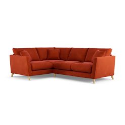 Habitat Lomond Left Hand Corner Sofa - Orange - Ash Leg