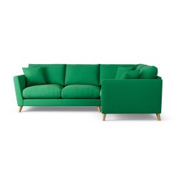 Habitat Lomond Right Hand Corner Sofa - Green - Ash Leg