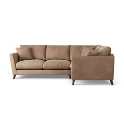 Habitat Lomond Right Hand Corner Sofa - Latte - Dark Leg