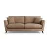 Habitat Lomond Velvet 4 Seater Sofa - Latte - Dark Leg