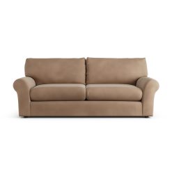 Habitat Molton Velvet 4 Seater Sofa - Latte