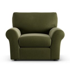 Habitat Molton Velvet Armchair - Moss Green