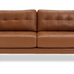 Habitat Newell Leather 2 Seater Sofa - Tan